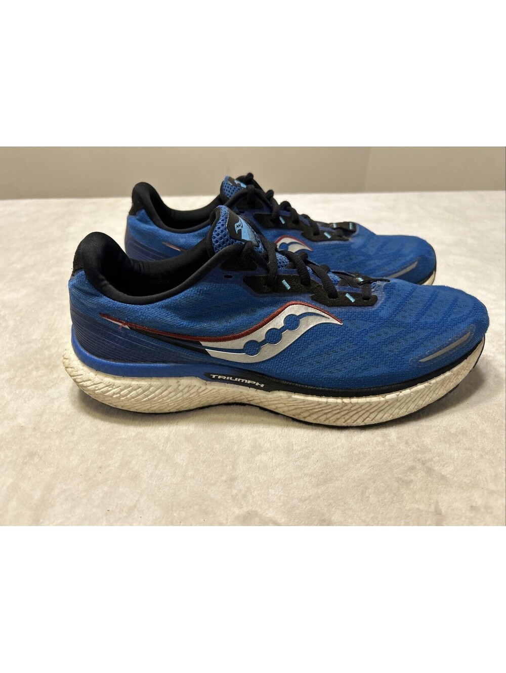 Saucony Triumph 19 Shoes Mens Size 10.5 Blue Running Cushioned Trainer Gym